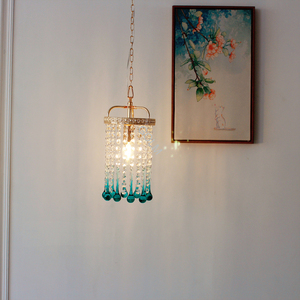 Lustres LED <span class=keywords><strong>en</strong></span> <span class=keywords><strong>verre</strong></span> vert <span class=keywords><strong>en</strong></span> forme de goutte d'eau, vente <span class=keywords><strong>en</strong></span> gros d'usine, AC110V AC220V, lustre suspendu à <span class=keywords><strong>pampilles</strong></span> <span class=keywords><strong>en</strong></span> cristal transparent pour chambre à coucher - Product Image 3
