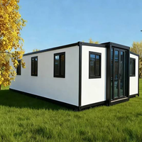 Maison conteneur préfabriquée extensible de 20 pieds et 40 pieds, café modulaire à vendre, bâtiment à 2 étages, maison conteneur maritime extensible