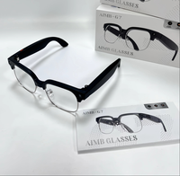 Lunettes intelligentes IA avec caméra 8MP, vidéo 1080P, commande vocale, transfert Wi-Fi, batterie 290mAh, charge magnétique
