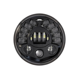Phares de <span class=keywords><strong>moto</strong></span> Chiefdom HD 883 XL1200 5,75 pouces <span class=keywords><strong>LED</strong></span> dynamiques Softail 7 pouces, clignotants 12V, clignotants, 30W de puissance - Product Image 2