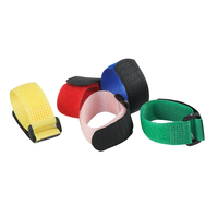 Attaches-câbles multi-usages en nylon 100% avec boucle auto-agrippante, réutilisables, colorées, réglables, avec boucle