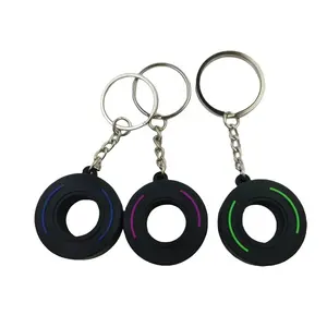 Key chain wholesale PVC F1 racing Car Tire parts key chain Lovers' backpack decorations Promotional Gifts Customized log