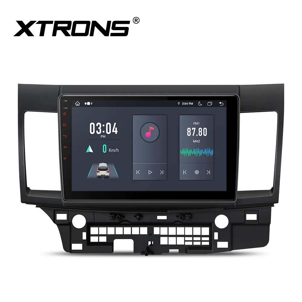 XTRONS 10.1 "tela IPS Android 13 Octa core estéreo do carro para Mitsubishi Lancer com apple car play android auto rádio para auto