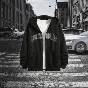 Sudadera con Capucha de Alta Calidad para Hombre, con Cierre, Estilo Deportivo, Bordada y Personalizada, 100% Algodón para Otoño - Product Image 3