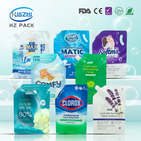 Pochette à bec verseur en plastique recyclable et réutilisable de haute qualité pour l'emballage de détergent, fournitures de lavage, Doypack, impression personnalisée
