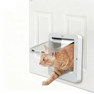 Porte Intelligente <span class=keywords><strong>pour</strong></span> Animaux de Compagnie à Induction RFID <span class=keywords><strong>avec</strong></span> Télécommande, Porte Automatique à 4 Voies <span class=keywords><strong>avec</strong></span> Verrouillage <span class=keywords><strong>pour</strong></span> Chats et Petits Chiens - Product Image 2