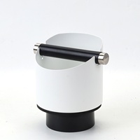Conteneur à Expresso Minimaliste en Acier Inoxydable, Bac à Grains de Café, Collection Italienne pour Bar à Café, Seau Domestique, Vente Transfrontalière