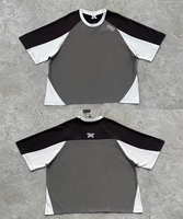 T-shirt à manches courtes en coton tricoté 100 % pour hommes Mertra, vente en gros, color block, séchage rapide, patchwork