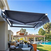 Maison Terrasse Bras Télescopique Pare-Soleil pour Jardin Patio Balcon Extérieur Restaurant Café Hôtel Resort Piscine Loisirs-Auvents