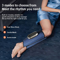 Machine de massage des jambes Massage électrique à pression d'air pour le mollet Compresseur d'air thermique Masseur de jambes pour la circulation sanguine et la relaxation