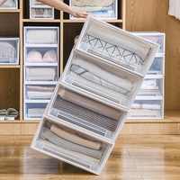 PP plastique haute qualité ménage en plastique tiroir boîte de rangement pour vêtements tiroir jouets articles divers boîte de rangement armoire transparente