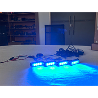 4 kits de feux de gril clignotants à LED minces 12V/24V pour voitures et camions Nouvel état en plastique avec un interrupteur