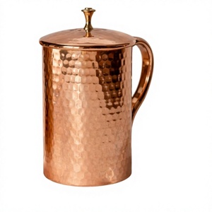 Pichet en Cuivre Vintage 1,7 L – Carafe Métallique Durable avec Design Classique Gravé – Écologique et Fait Main pour Boissons de Mariage et Fêtes - Product Image 3