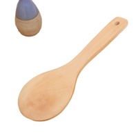 Cuillère à riz classique personnalisée en bois naturel durable antiadhésive, très vendue, pour cuiseur à riz de cuisine