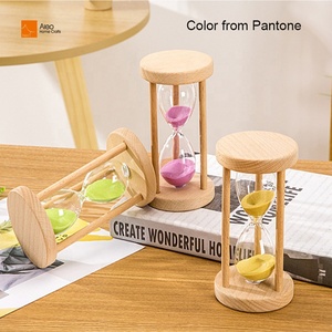 Horloge de sable en bois personnalisé, <span class=keywords><strong>brossage</strong></span> des <span class=keywords><strong>dents</strong></span>, pendule de sable en verre coloré et élégante, décoration de maison, vente en gros, 2019 - Product Image 5