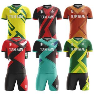 Seragam Latihan Sepak Bola Kustom untuk Anak-Anak Jersey Hijau Pakaian Tim Sepak Bola Logo Sublimasi 100% Poliester Cepat Kering Bernapas - Product Image 1