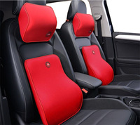 Luckybobi — oreiller de voiture de luxe classique, couleur noire, pour les douleurs du dos, appui-tête, coussin pour siège auto