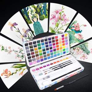 WingArt all'ingrosso 50/84/100 professionale solido educativo scuola arte acquerello colore <span class=keywords><strong>acquarelle</strong></span> Set di vernice per pittura dell'artista - Product Image 2