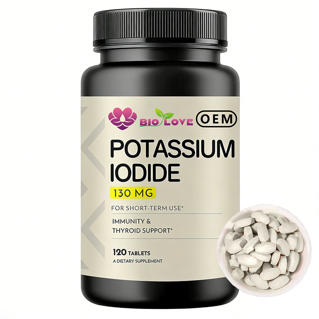 Hot Sale Potassium Iodide Tablets 120 Tablets Immunity Energy Support Dietary Supplement Source Factory Wholesale OEM