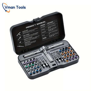 Juego de Destornilladores de Trinquete 40 en 1 VMAN TOOLS con Puntas de Acero S2, Trinquete Magnético, Eje Flexible, Kit de Herramientas Premium - Product Image 1