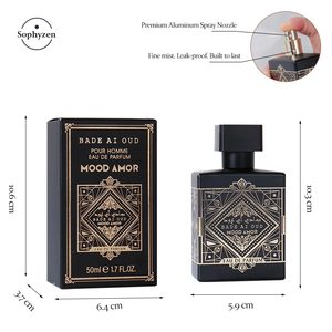 Sophyzen cao cấp 50ml người đàn ông EDP Eau de Parfum xạ hương Oud Woody Arabic Arabian Dubai truyền cảm hứng cho nam giới lâu dài chai xịt nước hoa - Product Image 2