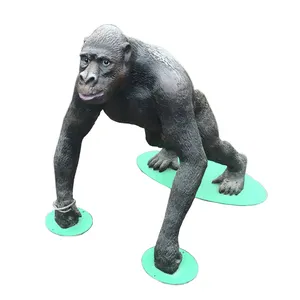 Life Size Fiber Orangutan Sculpture Statue Fiberglass King Kang Statue Figure Model