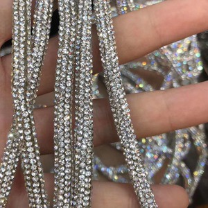 Vente en gros corde de luxe en cristal de verre et <span class=keywords><strong>strass</strong></span> pour chaussures vêtements de bricolage costume dentelle artisanat embellissement textile coupe <span class=keywords><strong>diamant</strong></span> - Product Image 3