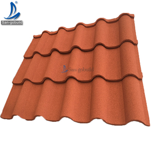 Tuile de toiture en métal revêtue de pierre Golan, durable, ignifuge, pour bâtiments commerciaux - Product Image 1