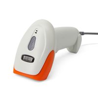 Escáner de Códigos de Barras Láser, Lector de Códigos de Barras 1D 2D QR, Escáner de Códigos de Barras Portátil con USB en Stock, Color Negro