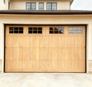 Porte <span class=keywords><strong>de</strong></span> <span class=keywords><strong>garage</strong></span> automatique motorisée en acier <span class=keywords><strong>de</strong></span> style chinois moderne JFD, isolée, sectionnelle, marron, pour maison, villa - Product Image 1