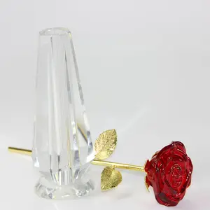 Romantic Beautiful Crystal Rose For Great Gifts