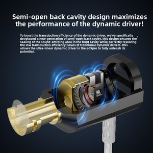 Écouteurs intra-auriculaires dynamiques HIFI <span class=keywords><strong>KZ</strong></span> <span class=keywords><strong>ED9</strong></span> PRO avec basses profondes, conception à embout détachable et interface 3,5 mm - Product Image 3