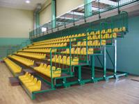 Sièges de tribune en plastique durable, couleurs personnalisées, aspect brillant et éclatant, modèle salle de sport GAME EN Sports Entertainment