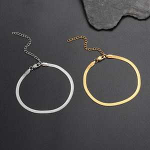 Chaîne de cheville en acier inoxydable or argent chaîne de cheville étendue 4mm hip-hop pour femmes - Product Image 5