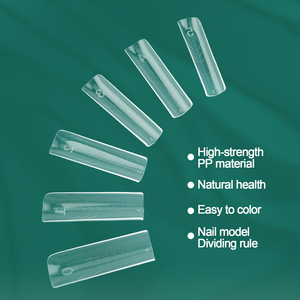 Nailpop – Kit <span class=keywords><strong>de</strong></span> 150 <span class=keywords><strong>faux</strong></span> <span class=keywords><strong>ongles</strong></span> double forme à couverture complète, effet manucure française rapide, 15 tailles, réutilisables, pour salon et usage domestique - Product Image 2