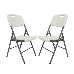 Bán buôn nhựa ghế vườn trắng có thể gập lại ghế cho các sự kiện trọng lượng nhẹ gấp ghế cắm trại - Product Image 1