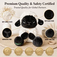 Jouet en peluche personnalisé en usine de haute qualité, super doux, en coton PP, motif mouton, mignon, brodé