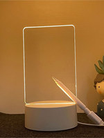 Tableau d'écriture carré en acrylique LED, lampe pour dessin et messages, personnalisable, cadeau de décoration de bureau pour la remise des diplômes