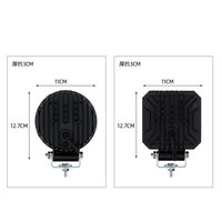 Phare LED de pointage avec lentille nid d'abeille pour camion, semi-remorque, tout-terrain, conduite auxiliaire