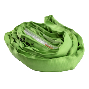 Élingue tubulaire molle de levage de polyester vert de la capacité 6000lbs d'écharpe pour la manipulation matérielle - Product Image 2