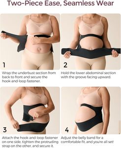 Verstellbarer Schwangerschaftsgürtel 2-in-1 Bauchband für Schwangere, Schwangerschaftsunterstützung, Bauchband, Mutterschaftsgürtel - Product Image 2