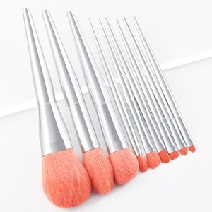 9pcs Makeup Brush Set Synthetic Hair Flat <b>Eye</b> Foundation Face Concealer Private Label Professional Cosmetic Brush Kit - Product Image 3