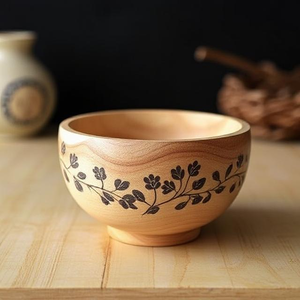 Bol en bois rond imprimé personnalisé léger pour la maison et l'hôtel prix d'utilisation décorative - Product Image 2