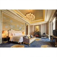 Ensemble de chambre d'hôtel de luxe moderne en bois massif, fabrication directe Foshan, mobilier 5 étoiles pour appartement, garantie 5 ans