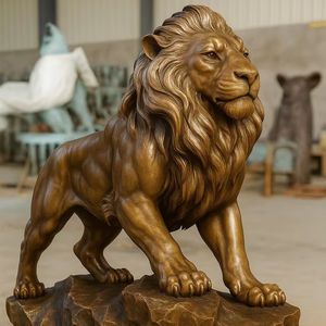 Décoration de façade de porte Taille personnalisée Bronze moulé 5mm d'épaisseur Bronze lion Statues - Product Image 1