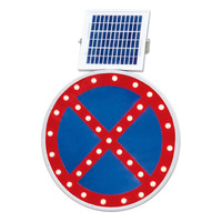 Panneaux de signalisation routière réfléchissants à LED auto-éclairants à énergie solaire, directement de l'usine, avec film réfléchissant à grille de couleur cristal