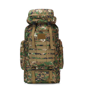 Hiking <b>Backpack</b> <b>70L</b> Waterproof Oxford Cloth Military Style Outdoor Camping Travel Bag With Multiple Compartments - Product Image 5