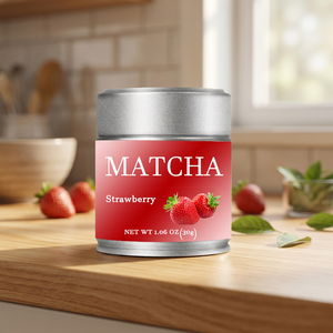 Matcha en Polvo Fino de Grado Culinario para Recetas Virales de TikTok, Mezcla de Matcha Rosa con Fresa, Sin Gluten, Sin OMG, Proveedor de Etiqueta Limpia - Product Image 1