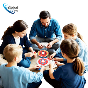 Juego <span class=keywords><strong>de</strong></span> mesa <span class=keywords><strong>de</strong></span> rueda giratoria del alfabeto <span class=keywords><strong>de</strong></span> 26 teclas, juego <span class=keywords><strong>de</strong></span> palabras educativo divertido para fiesta familiar para niños y adultos - Product Image 2