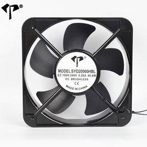 YD20060HBL syd/oem 200x200x60mm EC พัดลมระบายความร้อนตามแนวแกน110-240VAC 2600RPM 33.2W ความเร็วสูงเสียงรบกวนต่ำปลอก/ลูกปืน IP55/IP68 - Product Image 5
